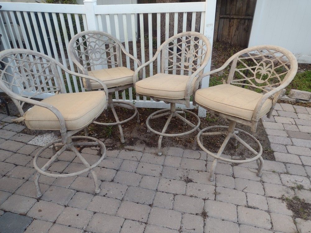 Bahama Aluminum Chairs 4 Outdoor Set