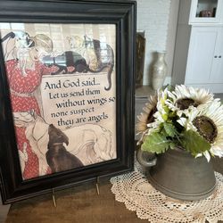 Solid Wood Vintage Frame With Newer Print