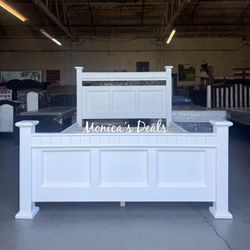 Queen Solid Wood Bed Frame $500