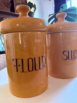Mid Century Ceramic Flour/Sugar Canister