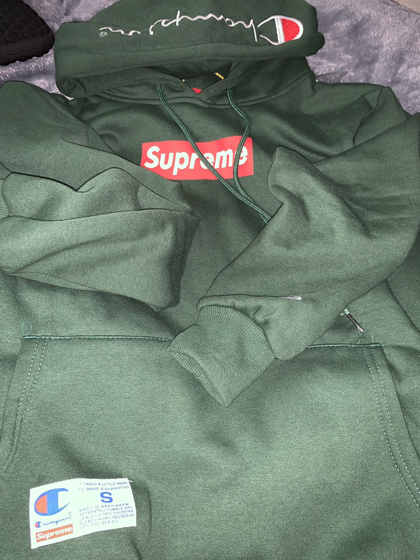 SUPREME X CHAMPION HOODIE (Authentic) LIMITED EDITION