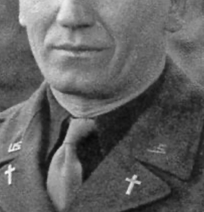 Vintage 1940s Tiny Gold-Tone Chaplain WWII Cross Screw-On Pin, 0.25”