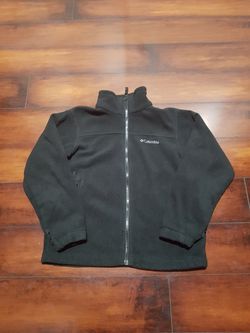 Youth black Columbia fleece jacket, large