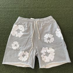 Denim Tears The Cotton Wreath Shorts 'Grey'