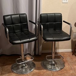 Black Bar Stool Height Adjustable Chair