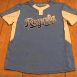 Kansas City Royals Throwback Pullover Majestic Jersey - Youth Size M