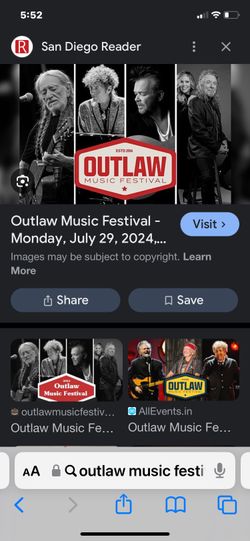 Outlaw Festival- Willie Nelson+++