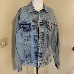 Vintage Patchwork Denim Poco Loco  Jacket Unisex Women’s Size L, Men’s size M