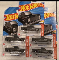 5 pack grey 83 Silverado hot wheels