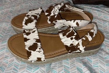 Cow Print Sandals