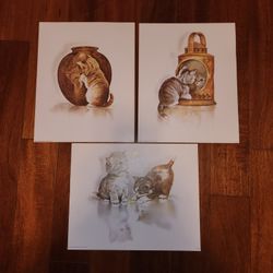 Vintage 1980 KITTENS by COBY LITHOGRAPHS