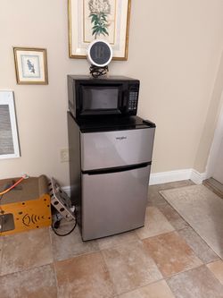 3 Appliance Bundle: Whirlpool Mini Fridge, Microwave & Heater/Fan