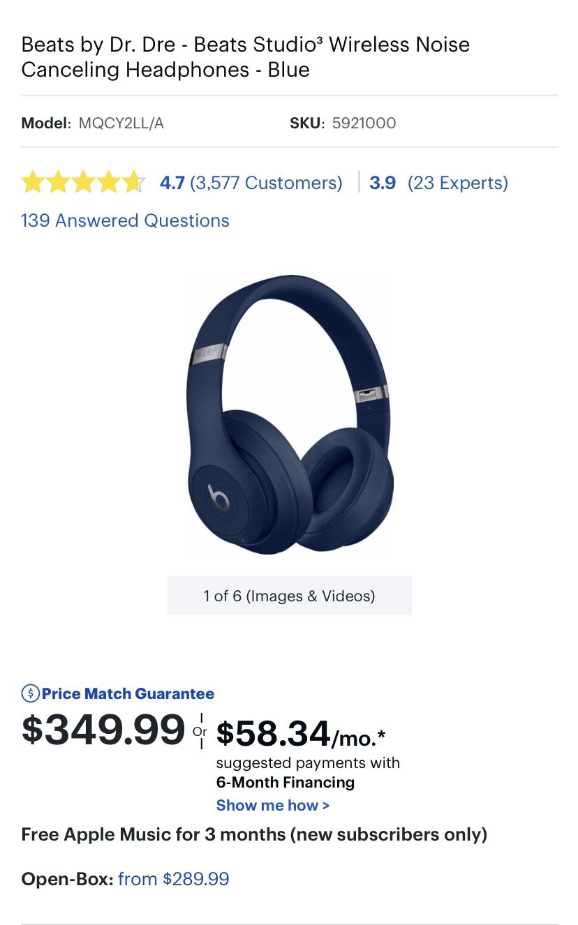 Original beats studio 3 Wireless