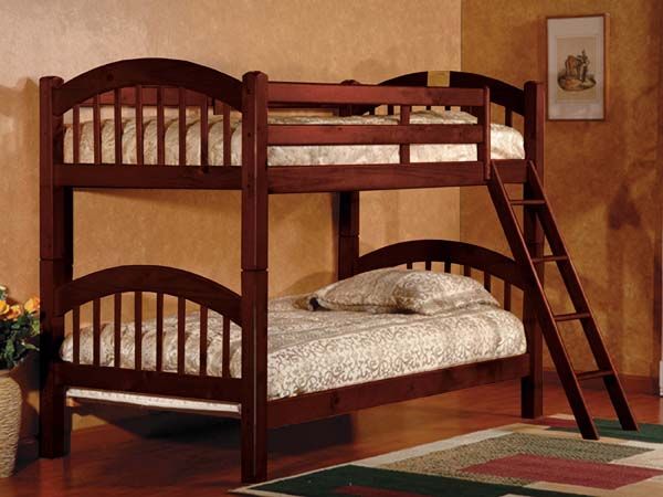 Cherry arch bunk bed divisible to 2 beds(new)