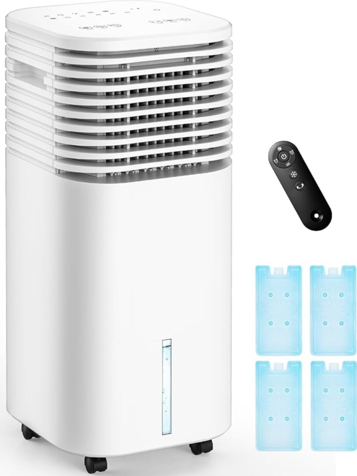 4-IN-1 Portable Air Conditioners, Evaporative Air Cooler w/ 4 Modes & 3 Speeds, 15H Timer for Smart Auto-off, 2-Gal Tank for 20H Cooling