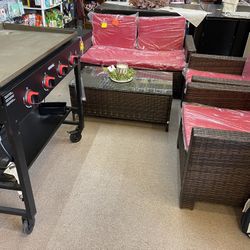 New Assembled 4 Pc Patio Set 