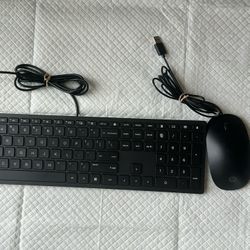 Keyboard Mouse Combo USB TPC-C003K TPC-C002M Black US Layout HP Wired New