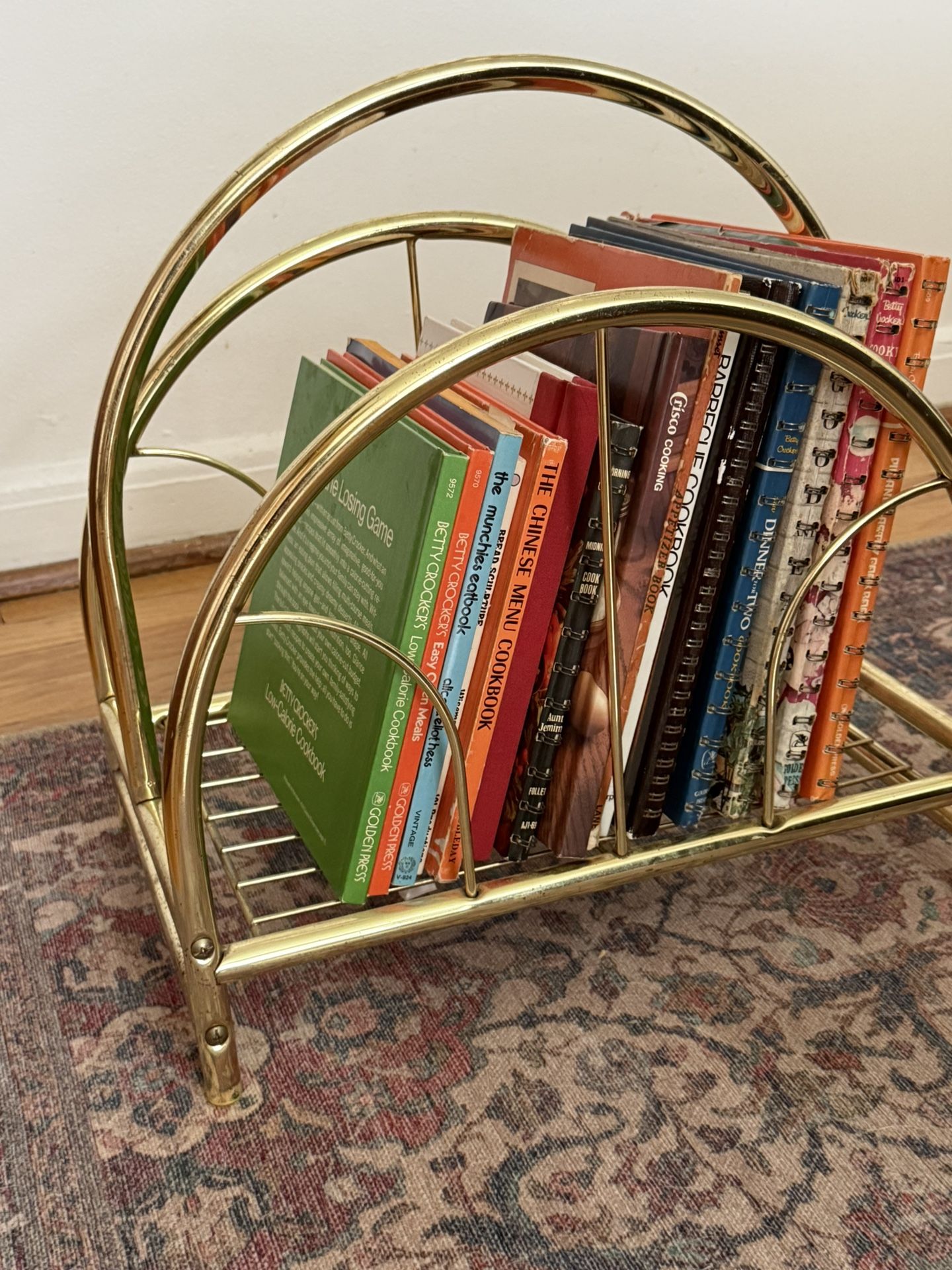 Vintage Brass Record/Magazine Holder