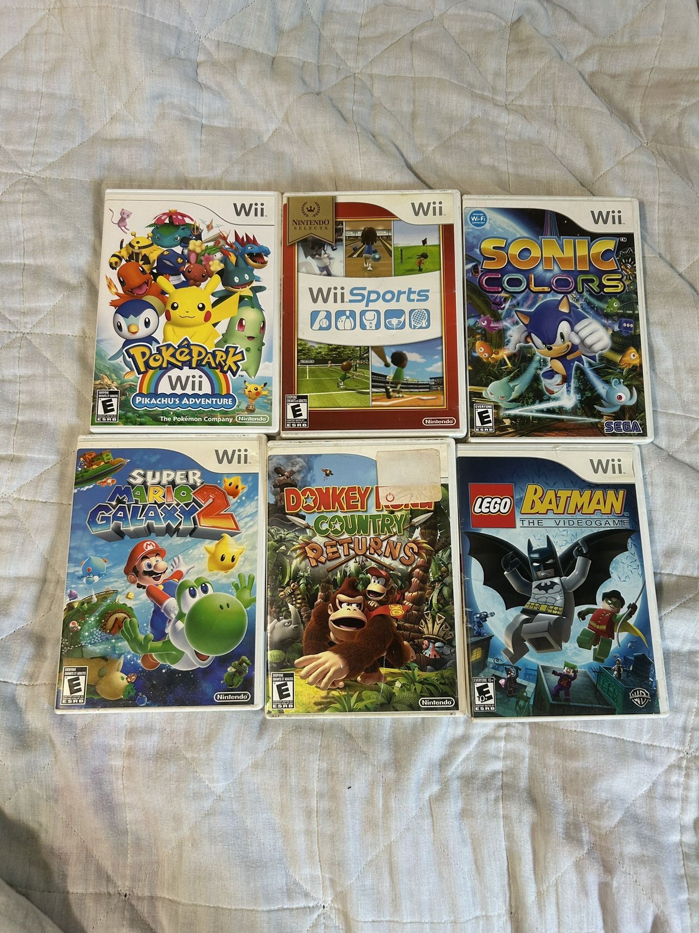 Nintendo Wii Game Lot Bundle Super Mario Galaxy 2 wii sports pokemon donkey kong