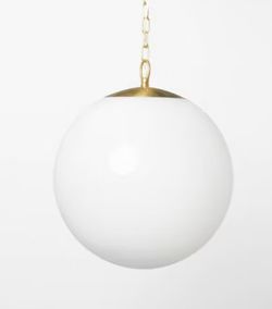 Milk Glass Ceiling Pendant Brass - Threshold™ designed with Studio McGee