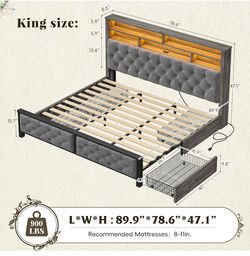 King-size bedframe