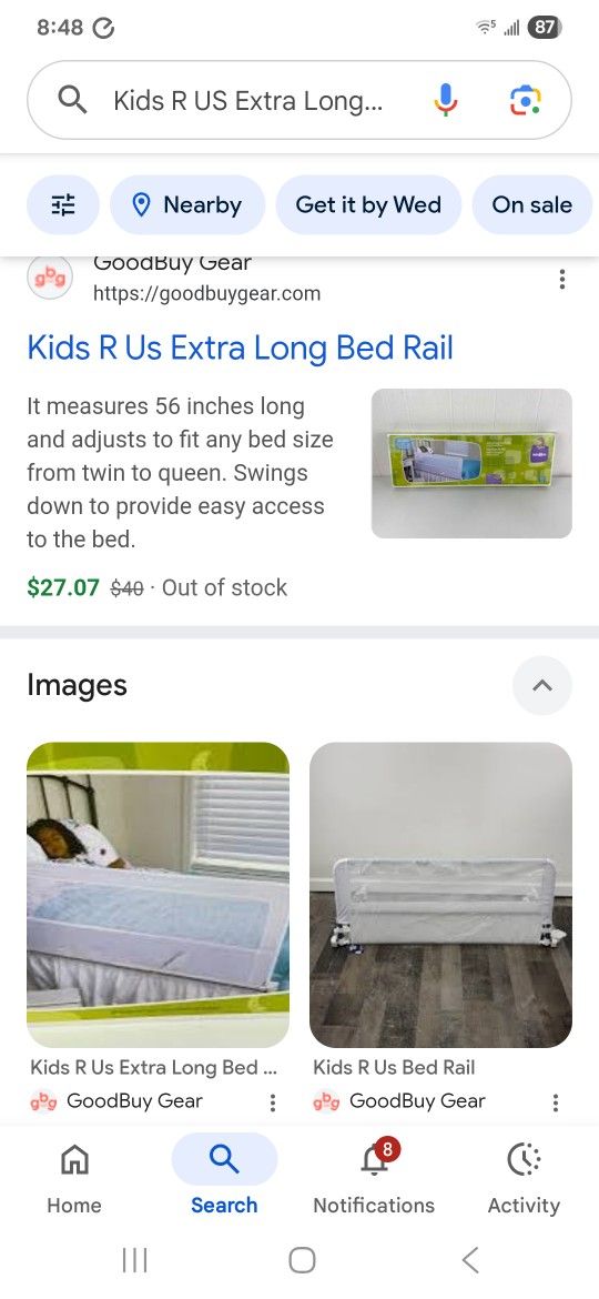 2-Kids R Us Kids Bed Rails