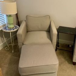 Chair And Ottoman Gray