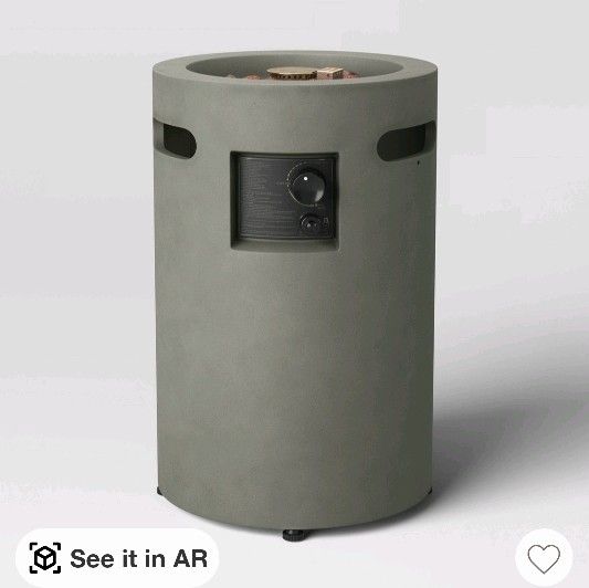 25" Pipestone Outdoor Fire Column -
Gray - Project 62â„¢