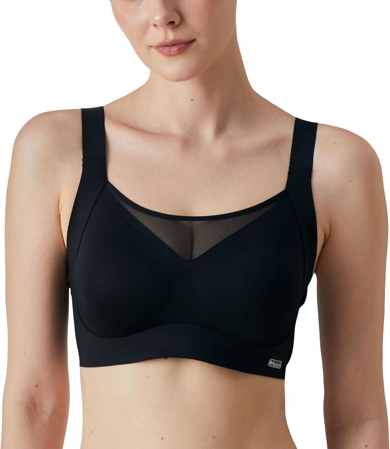 Women's Wirefree T-Shirt Bras, Full Cup, Deep V Mesh Push Up, Set of 3