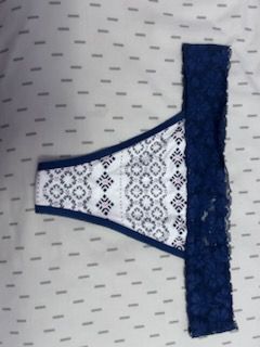 Blue and white underwear
