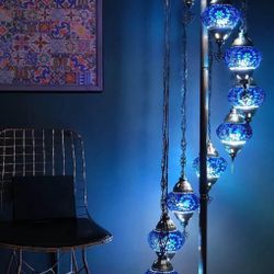 Mosaic Moroccan 9 Globe Floor Lamp NEW