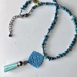Turquoise Gemstone Necklace - New 
