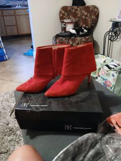 Red short  boots brand  INC