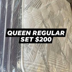 Queen Regular Mattress Set 