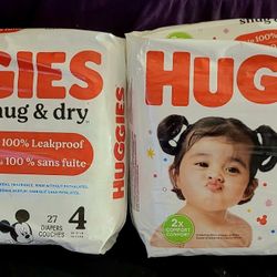 Huggies Snug & Dry Baby Diapers, Size 4 (22-37 lbs), 27