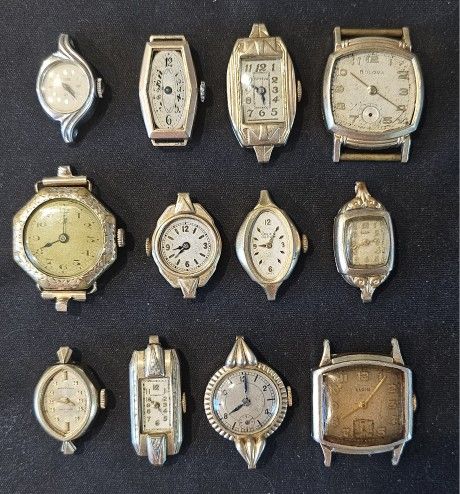 Vintage Ladies Watches Elgin Gruen Geneva Bulova Rubaiyat & More 10k Gold Filled