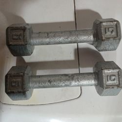 2 .....5Lb Dumbbells 