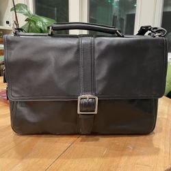 Coach Leather Messenger Black Bag