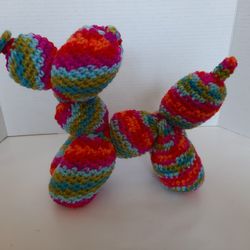 Handcrafted crocheted balloon dog 