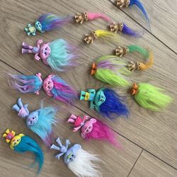 Lot of 16 adorable trolls some are the Vintage Trolls Lucky Doll Mini