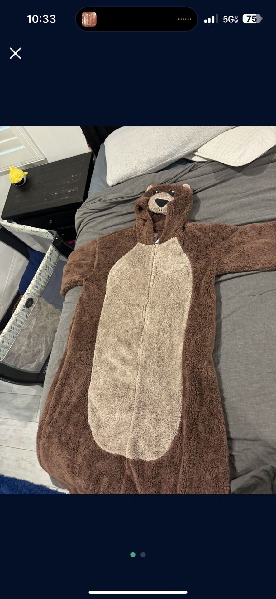 Halloween Bear Costume Size Xl Adult
