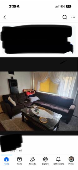 Sectional and coffee table
