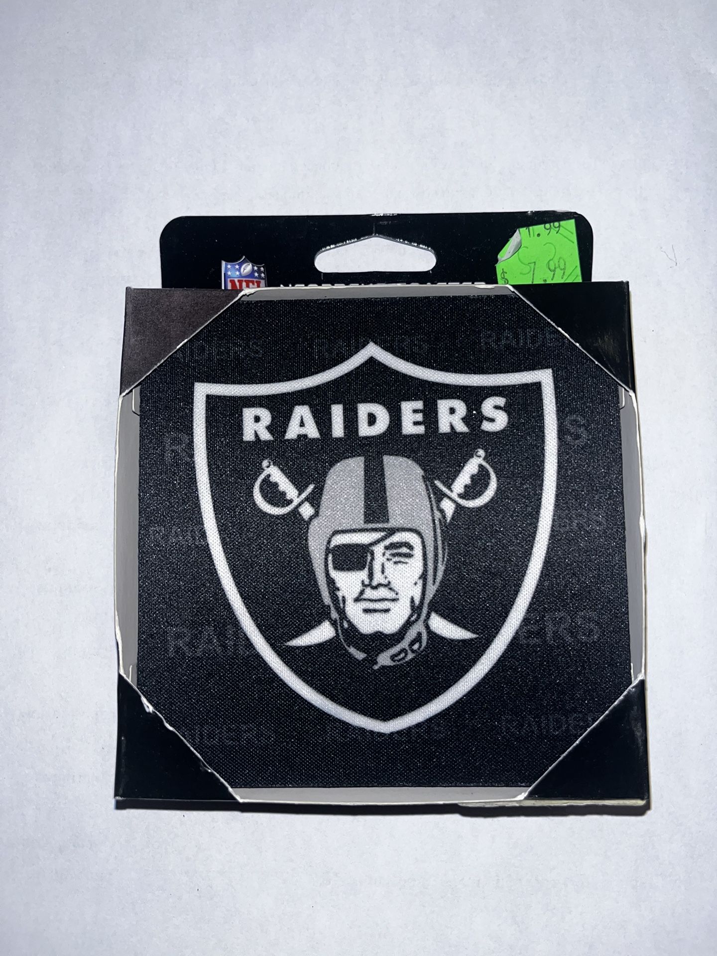 Las Vegas Raiders NFL Coaster Set 4-Pack Neoprene NOS