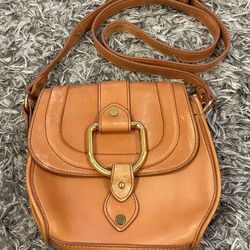 Abercrombie & Fitch Tan Crossbody Bag with Buckle Accent