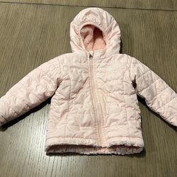 The North Face, girls, pink, down winter jacket size 12-18M