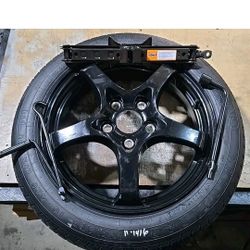 CADILLAC CTS SPARE TIRE KIT WHEEL RIM 17" WITH JACK TOOLS FITS 08-14 CTS