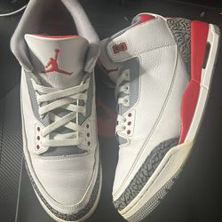 Jordan 3 Fire Red Size 11.5 Used