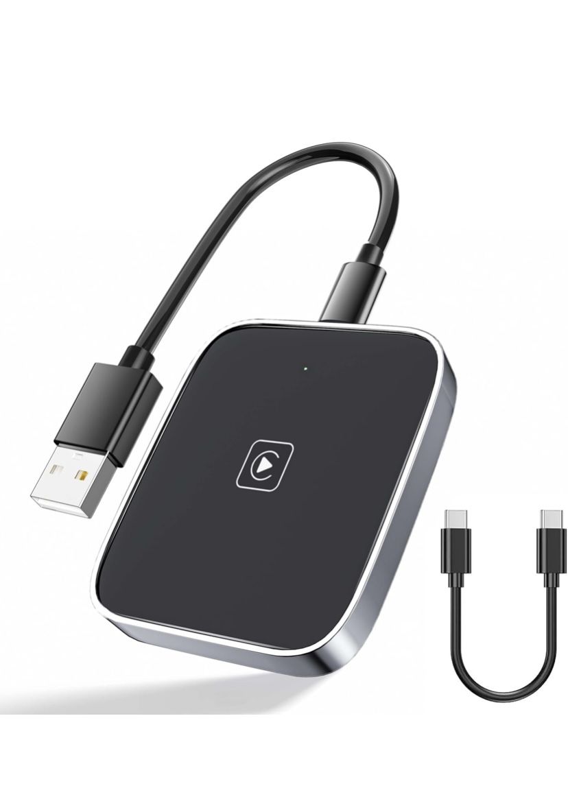 Wireless CarPlay Adapter for Apple iPhone, Used to Convert Wired Connections Into Wireless Connections Car Play Adapter, 2-in-1 Compatible with iOS 12