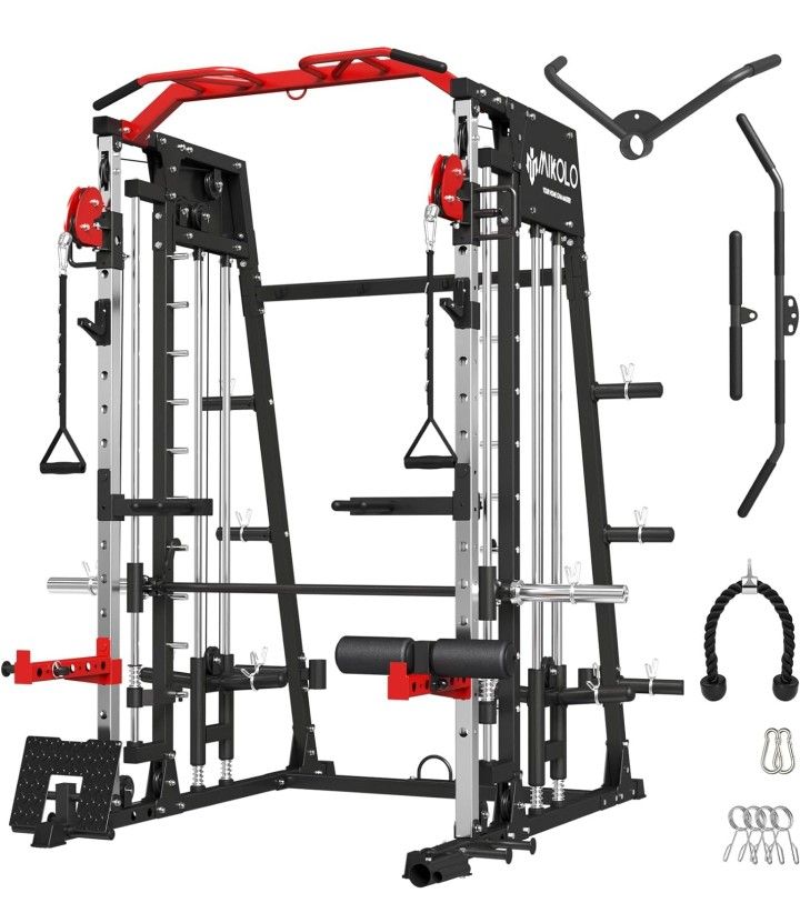 Smith Machine Home Gym With Cables 