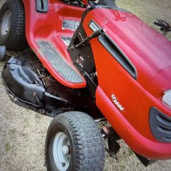 Redmax Blower And Ryder Mower.  Free. Trimmer Spreader 